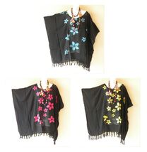 KG119 Floral Batik Tunic Women Plus Kaftan Poncho Women Blouse Top - up ... - $24.90