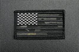 Multicam Black FWD US Flag Embroidered Patch USA MC Blk Blackout - $13.72 CAD