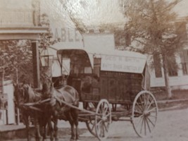 1800s Antique Photo White River Vt Cardigan House Horse Delivery Wagon Geo Smith - £71.01 GBP