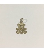 14k Yellow Gold Flat Teddy Bear Charm - $1,218.42 MXN