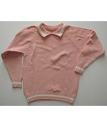 Women&#39;s Knit Sweater Top Light Pink Long Sleeve, Size S 100% Cotton - $15.92 CAD
