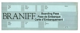 1981 Braniff DFW Boarding Pass Unused Dallas Fort Worth 3 Languages - £15.86 GBP