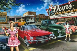 Dan's Drive In Metal Sign by Dan Hatala - $39.95