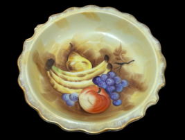 Enesco Bowl E2361 Decorative Still Life Fruit Multicolor 8" Round Vintage - $13.86