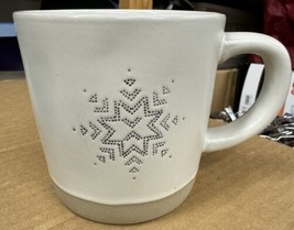 Snowflake Hearth &amp; Hand with Magnolia Stoneware Mug ~ Holiday Season Christmas - £11.82 GBP