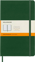 Moleskine Classic Notebook, Hard Cover, Large (5&quot; X 8.25&quot;) Ruled/Lined, Myrtle G - £18.43 GBP