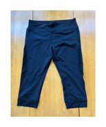 Studio by Capezio Black Crop Stretch Leggings Criss Cross Ankle Strap, S... - $15.00