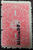  Mexico Renta Interior 1890-1891 One Centavo Stamp - $0.99