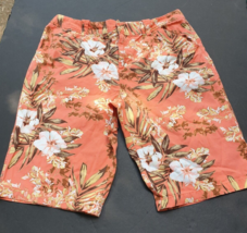 CARIBBEAN JOE Ladies 14 Tropical Orange Shorts - $23.74