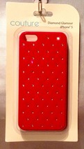 Couture Diamond Glamour I Phone 5 Hard Case - Red Color Valentine Gift New - £4.69 GBP