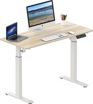 Standing Desk With Electric Height Adjustment, Maple, 48 X, Memory Preset Shw. - £161.53 GBP