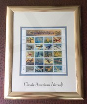 Classic American Aircraft - Sheet of Twenty Stamps - Framed - Mint - 1996 - £23.72 GBP