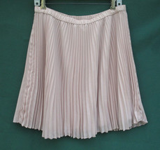 Banana Republic Accordion Pleat A-Line Short Skirt Blush Pink Lined Size 14 - $23.74