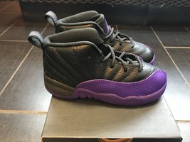 size 10c 850000-057 Jordan Authentic Retro 12 Toddler Field Purple Sneakers - $79.48