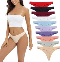 10 Pack Seamless Thongs for Women Breathable Thong Underwear Set (Size:S) - £15.55 GBP