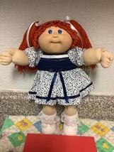 Vintage Cabbage Patch Kid Girl Red Hair Blue Eyes Head Mold #3 1985 - £150.59 GBP