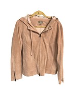 The Territory Ahead Womens Beige Suede Hooded Jacket L With Full Zipper ... - $26.31 CAD