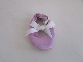 American Girl Bitty Baby Single Shoe Ruffles &amp; Bows Lavender Satin Slipper - $5.32 CAD