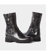 CHOPPER BOOTS BLACK LEATHER - $299.99