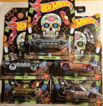 Hot Wheels 2023 Halloween Day of the Dead Set of 5 1:64 Die-cast Cars - £14.46 GBP