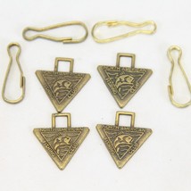 North American Fishing Club Triangle Pendant Charm Vintage Lot of 4 - $42.13