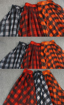 Red Plaid Fluffy Tutu Skirt Outfit Women Custom Plus Size Tulle Midi Skirt image 2