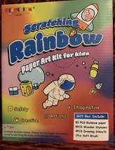 Scratch Art for Kids 50PCS Paper with 5 Wooden Styluses 4 Stencils Magic... - $12.75