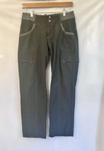 Kuhl Pants Size 8 Gray Straight Casual Outdoor Canvas Hiking Pockets Nylon EUC - $32.99