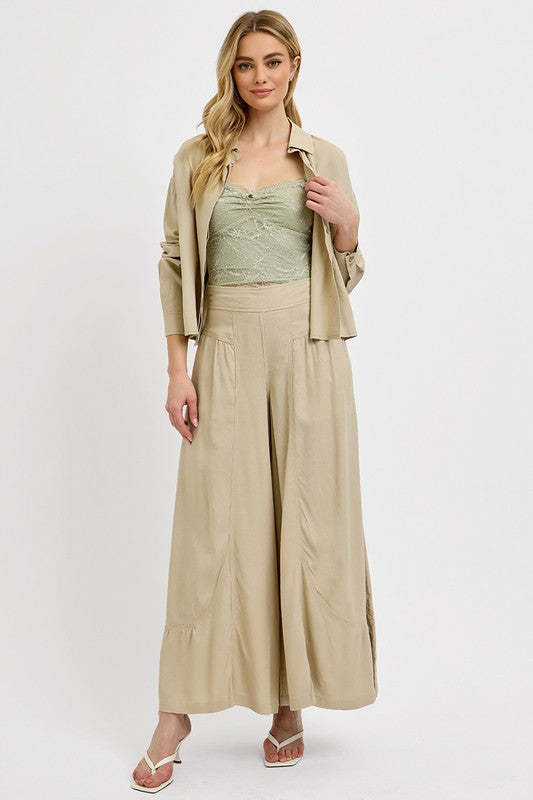 RISEN Shirring Detail Wide Leg Pants Item image 7