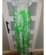 Lilly Pulitzer Target Satin Jumpsuit Romper Green Palm Boom Boom Size XL... - $111.07 CAD