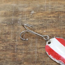 Vintage Red White Painted Metal Fishing Spoon Lure Bait Red Devil - £6.50 GBP