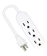 Kab Enterprise PS-304 White Mini 3-Outlet Power Strip - Quantity 1 - €20,91 EUR