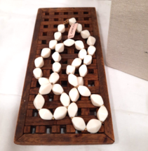 VTG CORO w/ Original Tag Milk White Acrylic Beaded Necklace 30&quot; - £11.20 GBP