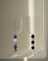 Elegant Gemstone Goblet Wine Glasses Set - 2 Premium Crystal Glasses for... - $83.24