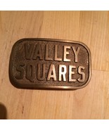 Valley Squares Square Dancing Brass Metal Belt Buckle Made in USA - £11.20 GBP