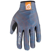 SixSixOne 661 Adult XS Comp Gloves MTB BMX Full Finger Gray Orange Topog... - $25.97