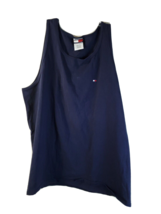 Tommy Hilfiger Tank Top Mens 2XL Navy Blue 100% Cotton Sleeveless Logo P... - £10.92 GBP