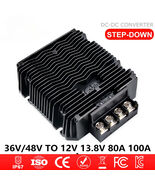 DC-DC 36V 48V to 12V 13.8V 100A Converter Step Down Regulator Cars Truck... - $197.70 CAD+