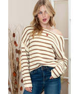 Yellow Striped Drop Sleeve Oversized Sweater - $45.53