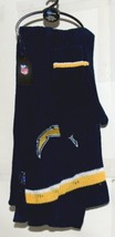 Los Angeles Chargers Chenille Scarf Glove Gift Set Blue Gold White - $22.99