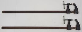 *M) Vintage Pair of 2 Woodworking Carpenter 28" Cabinet Bar Clamps - $29.69