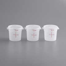 Choice 1Qt Translucent Round Polypropylene Food Storage Container &amp;Lid 3... - £58.56 GBP