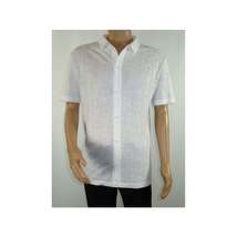 Mens Stacy Adams Italian Style Knit Woven Shirt Short Sleeves 3128 Pure White image 3