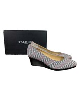 NEW Talbots Lacey Black Red White Plaid Wedge Heel Shoes Womens Size 8.5... - $909.39 MXN