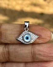 925 Silver Evil Eye Protection Pendant Amulet Nazariya Mother of Pearl Jewelry 7 - £15.53 GBP