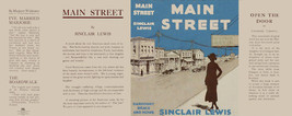 Sinclair Lewis MAIN STREET facsimile dust jacket first edition &amp; early books - £17.62 GBP