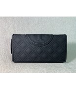 NWT Tory Burch Matte Black Fleming Zip Continental Long Wallet $268 - $374.16 CAD