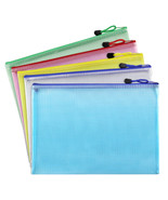 Document Folder File Zipper Bags Plastic Wallets Folder Yellow - £5.82 GBP