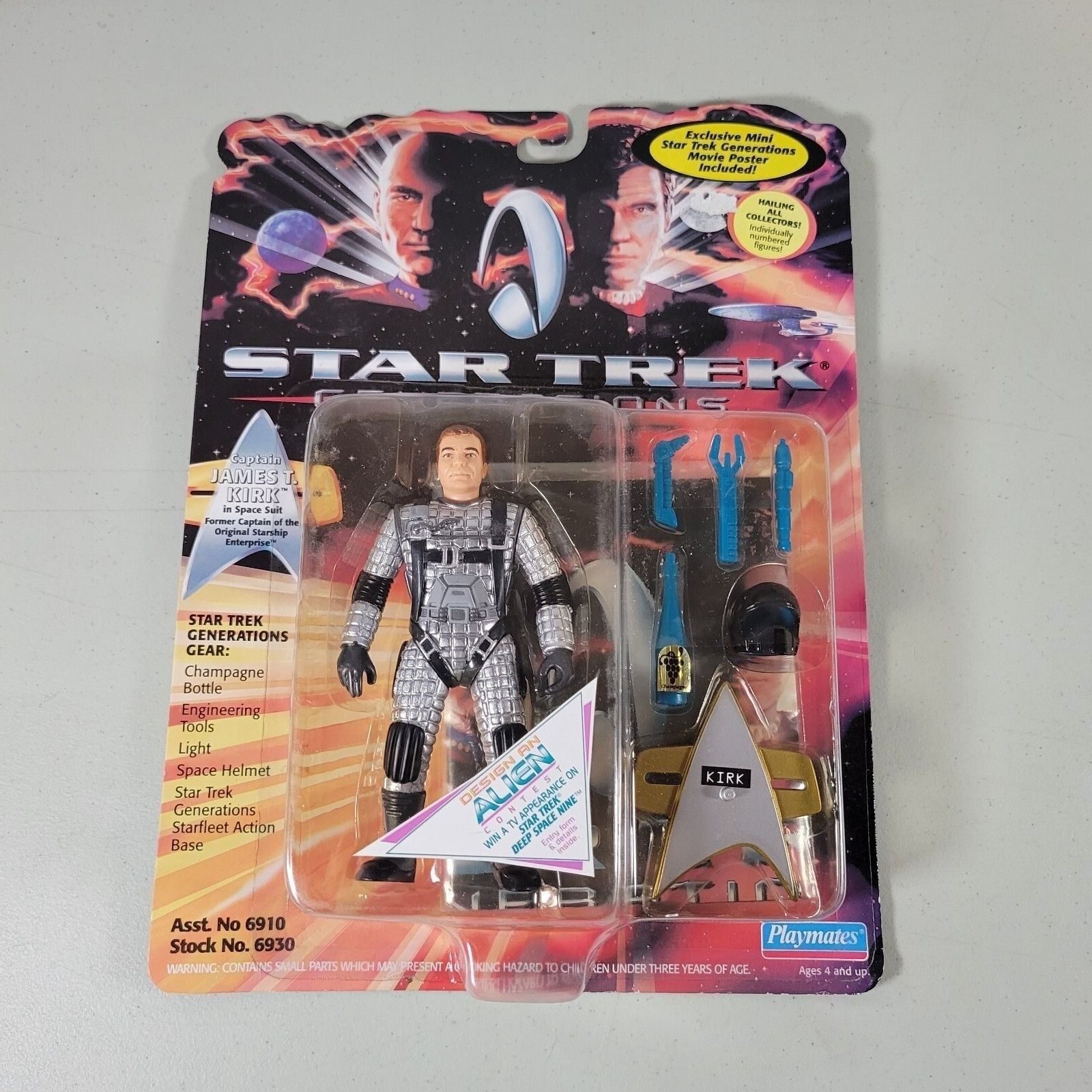 Star Trek Action Figure Generations Captain James T Kirk 1994 - $11.98