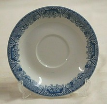 Chinese Garden Blue By Emerald 5-1/2&quot; Porcelain Saucer Plate Oriental Scene - $12.86